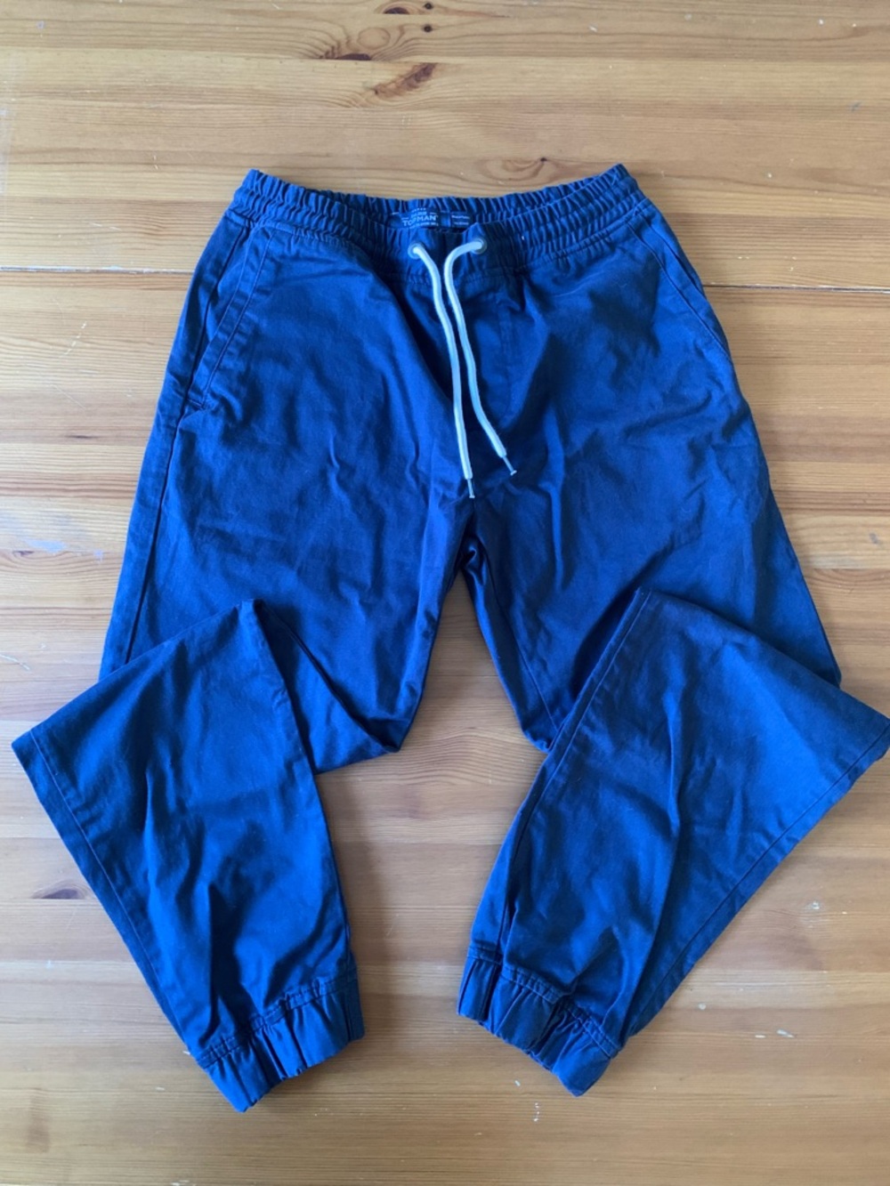 Topman Navy Blue Drawstring Jogger Pants